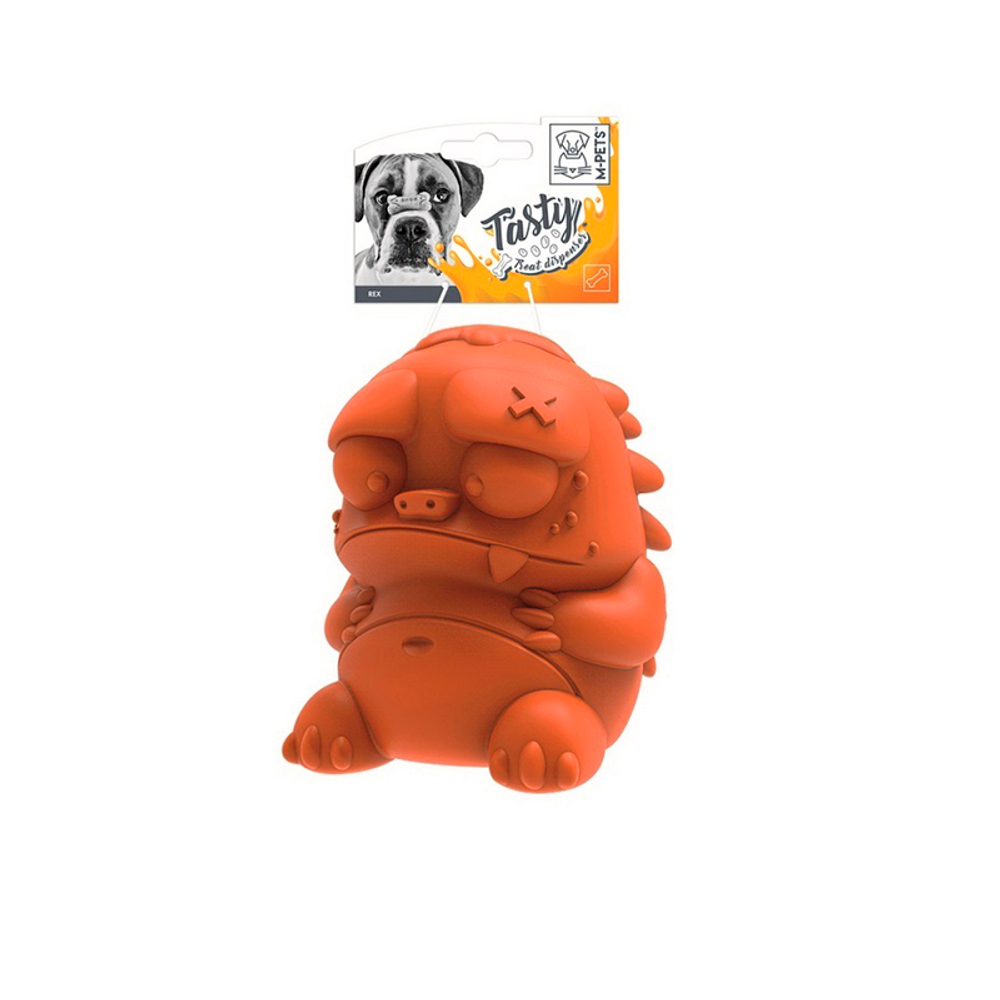 Игрушка "Зомбик" с дозатором угощений, цвет оранжевый, для собак M-PETS