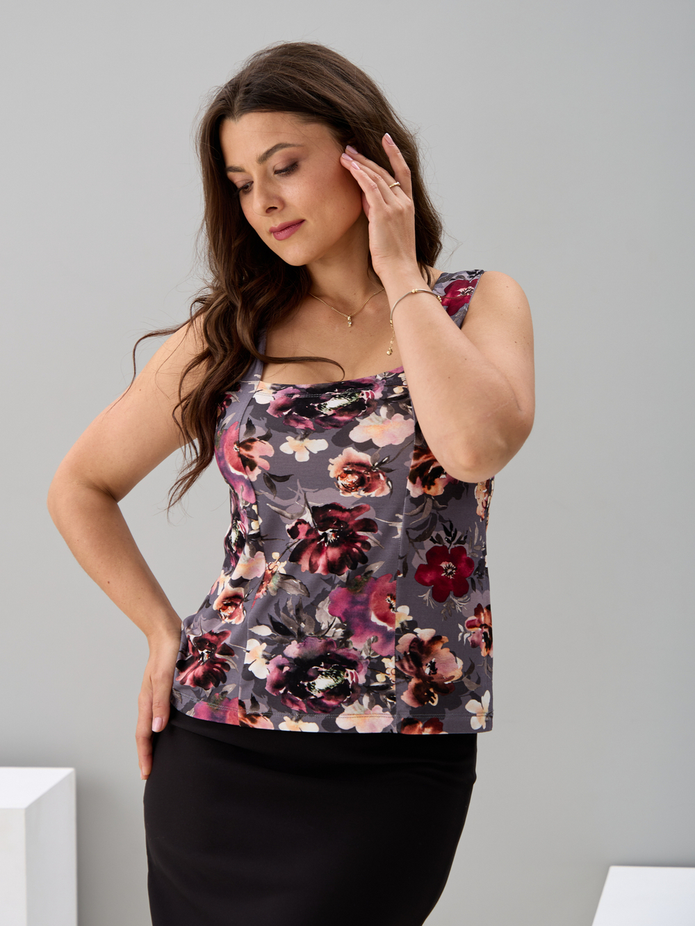 Майка М-040/цветы-богемия