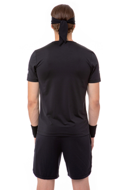 Футболка мужская теннисная Hydrogen Tech Optical Tee - black/white