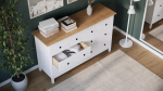 Комод с 8 ящиками - аналог IKEA HEMNES / ХЕМНЭС/ ХЕМНЕС / КЫМОР / ИКЕА 160х95х50 см, белый/светло-коричневый