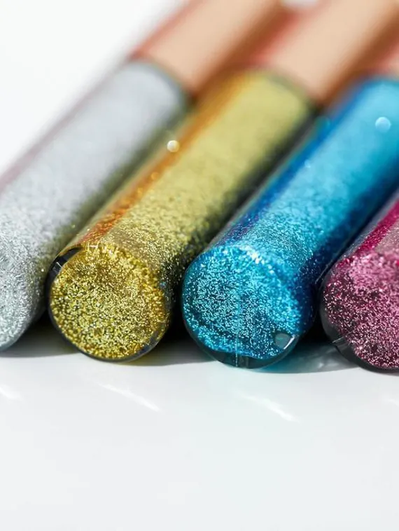 Глиттерная подводка для глаз, оттенок серебристый