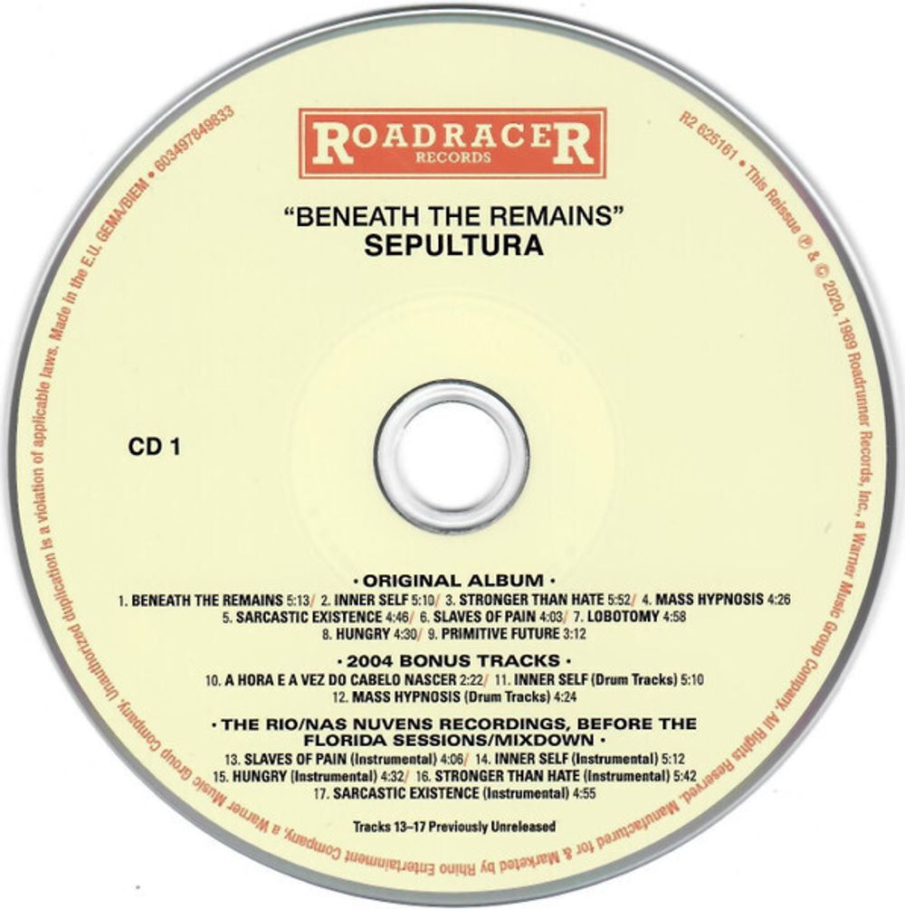 Sepultura - Beneath The Remains (Deluxe Edition). 2 CD