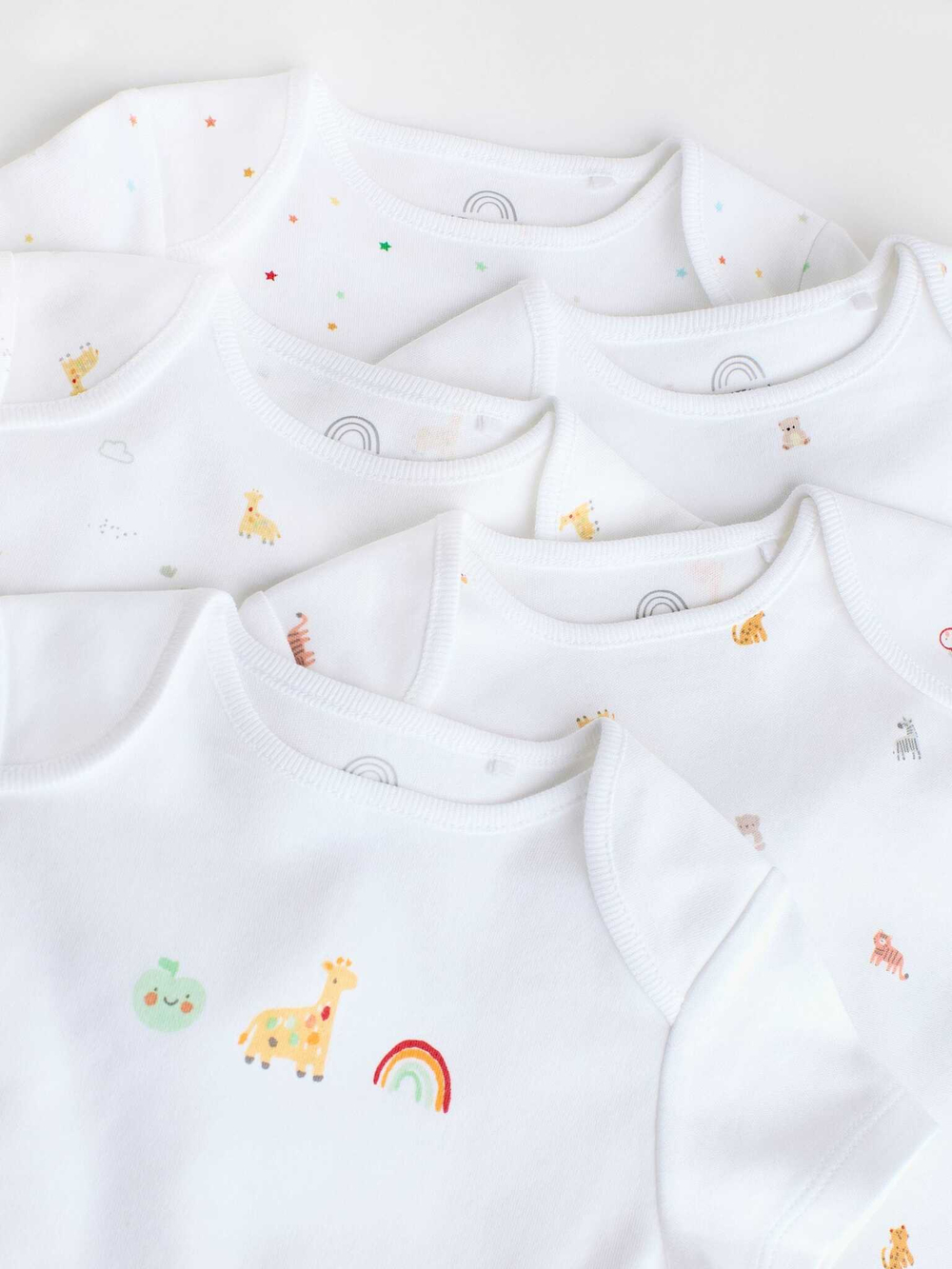 Боди с коротким рукавом для малышей Next K79-881, 5 шт., Белый