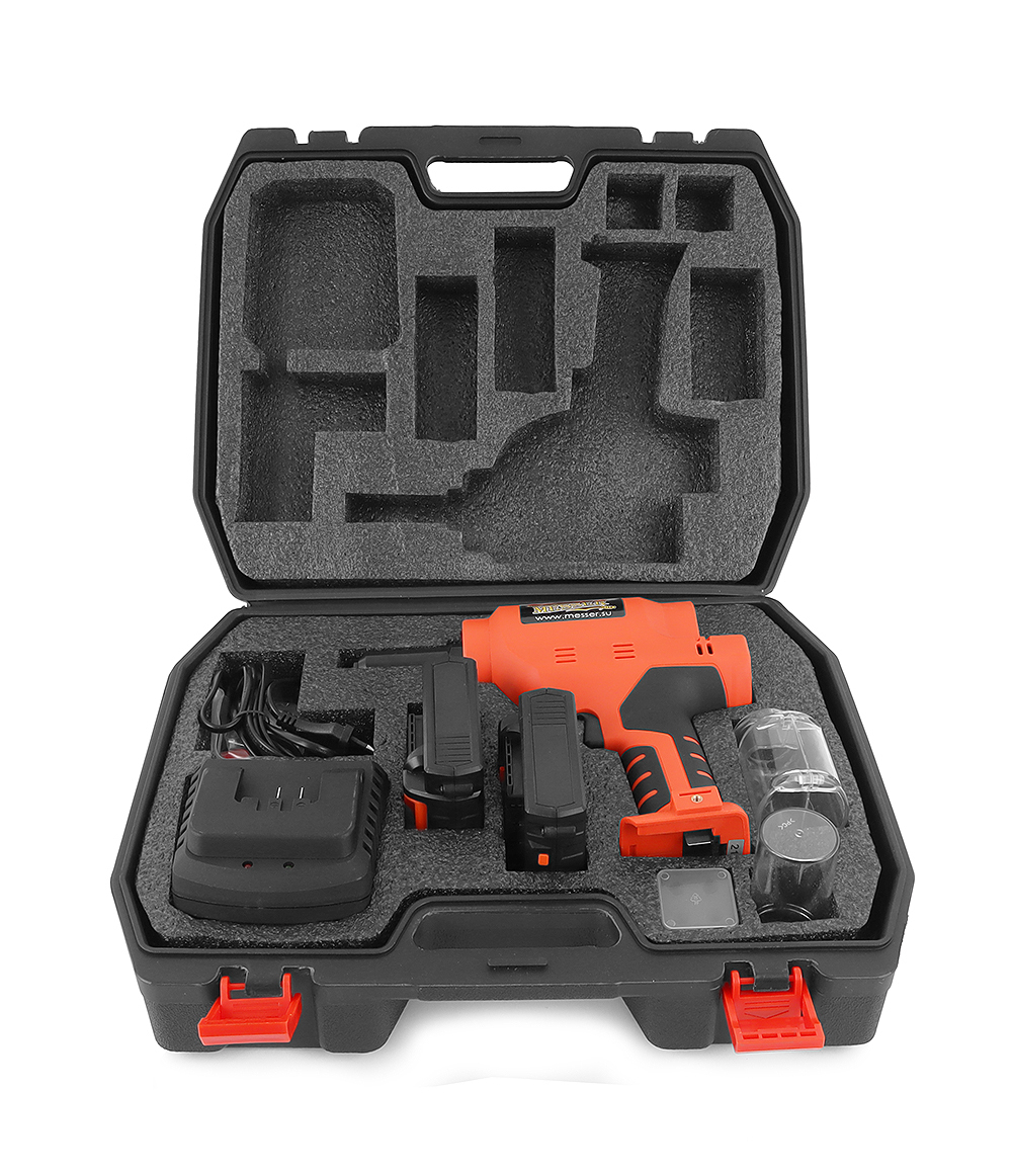 Аккумуляторный вытяжной заклепочник MESSER M1000 (18В;  Li-Ion 2Ач х 2; 3,2 - 6,4)