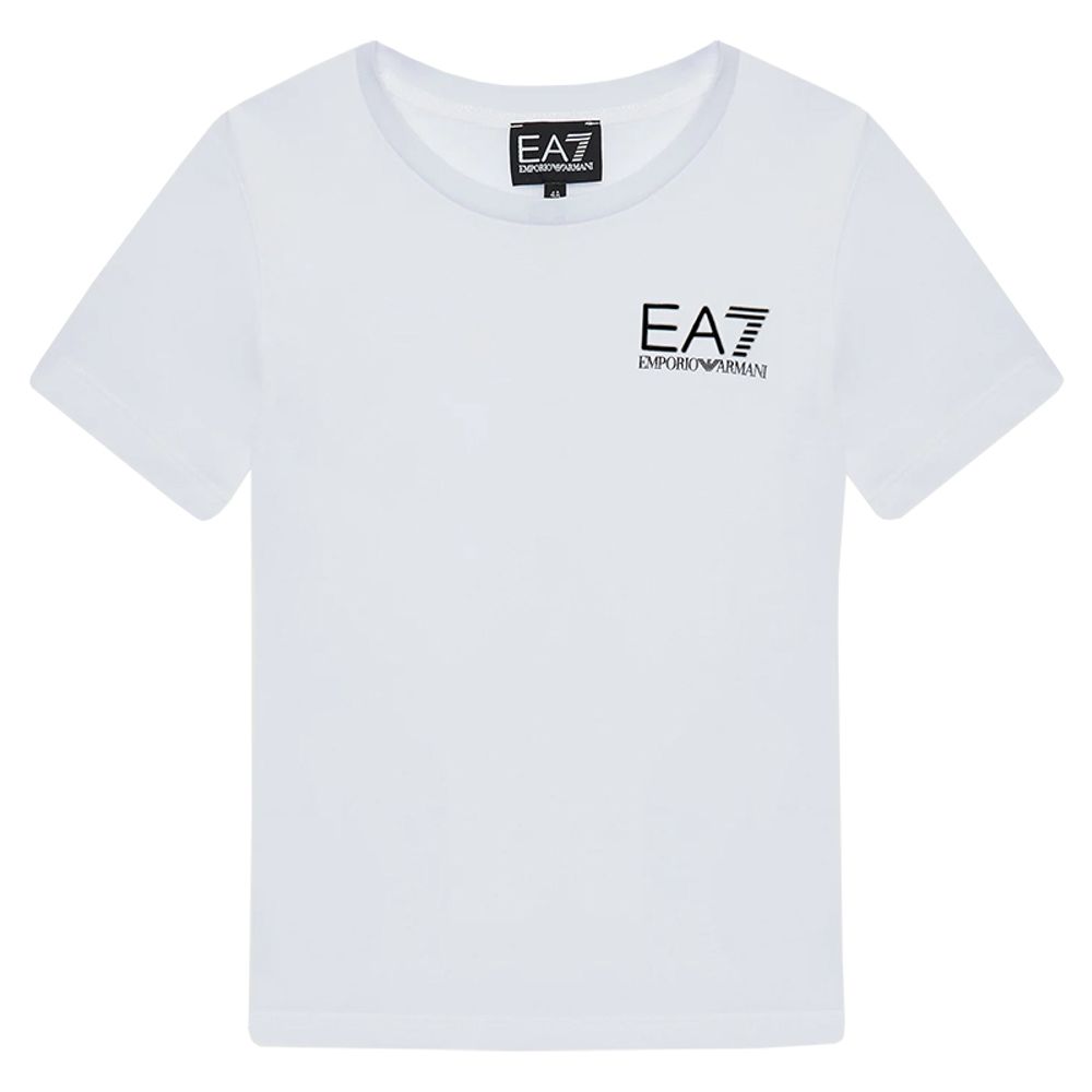 Футболка для мальчика теннисная EA7 Boys Jersey T-shirt - white