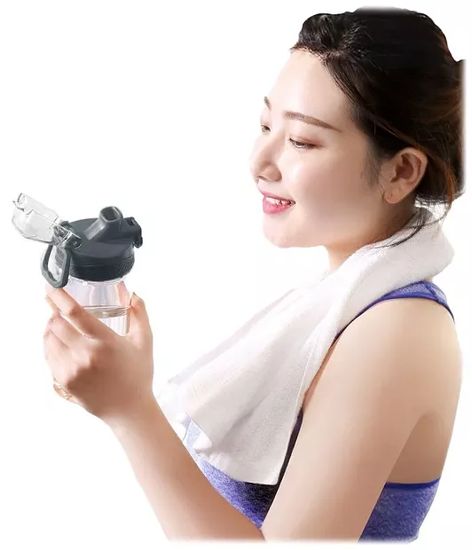 Бутылка для холодных напитков Xiaomi Quan Ge Hello Life Tritan Sports Cup Rock Gray 620ml