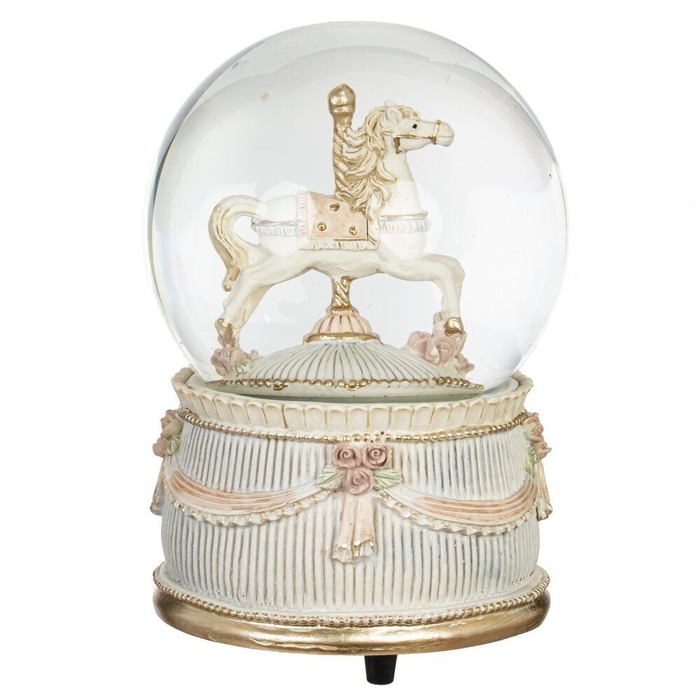 GAEM Фигурка декоративная в стекл шаре "Лошадка" (ключ, муз, движ), D 10 см, L9,5 W9,5 H14 см
