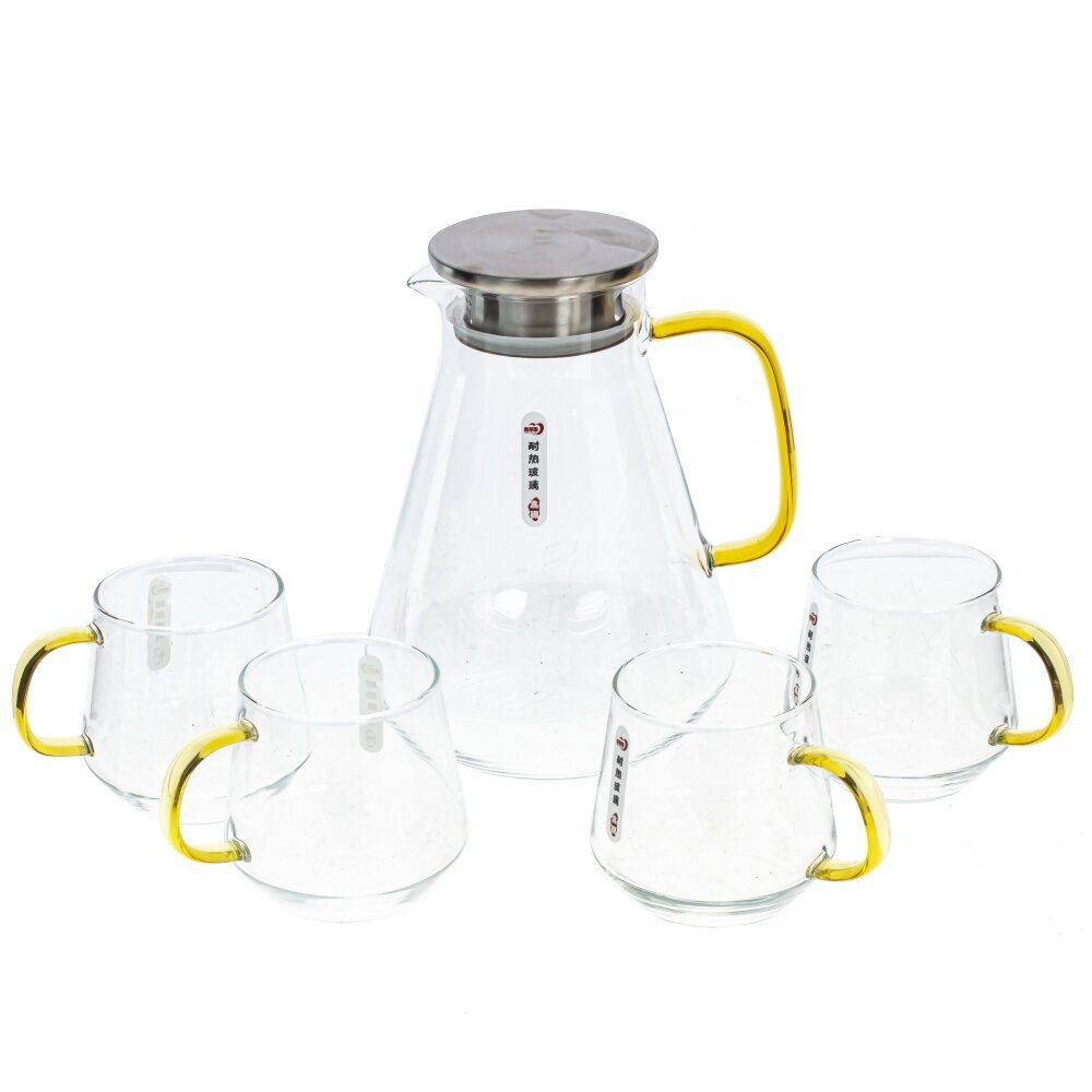 GAEM Набор из кувшина и 4-х кружек, 1800/450 мл, L25,5 W20 H22 см