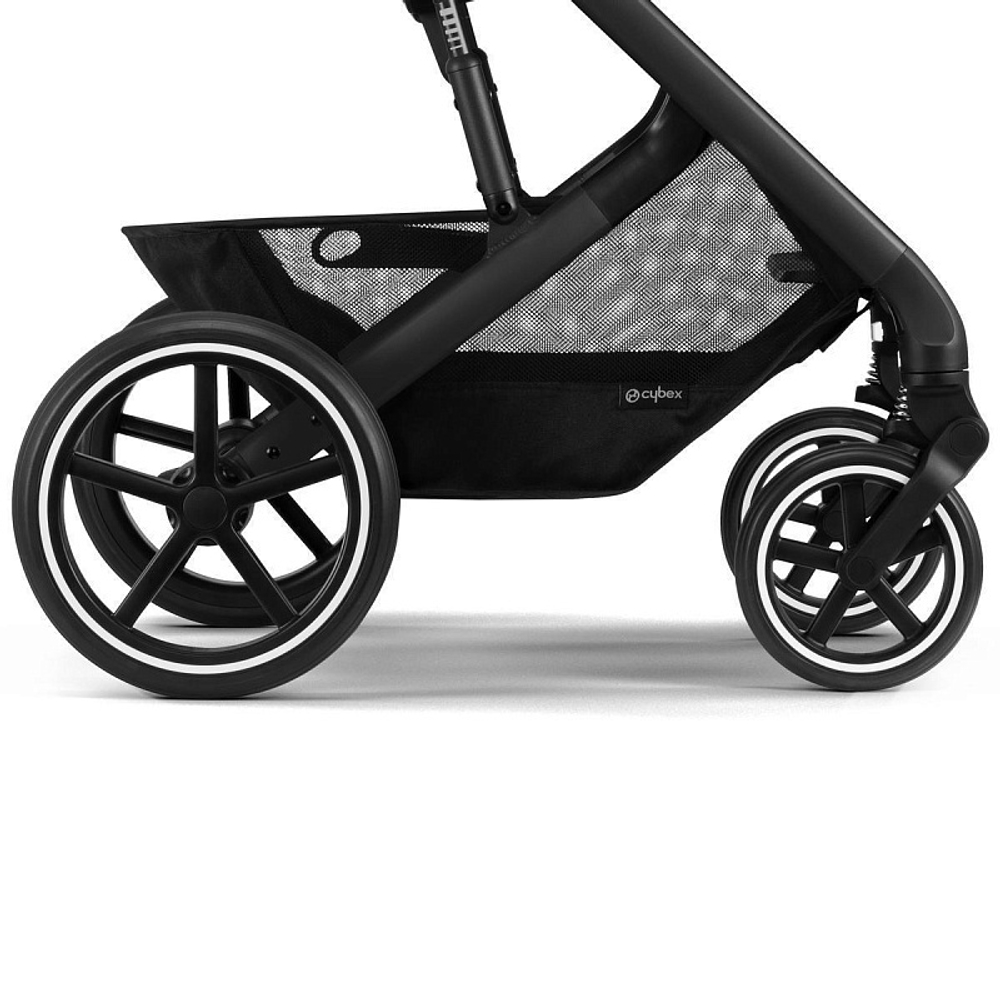 Коляска 3 в 1 Cybex Balios S Lux BLK и автокресло Aton B2 i-Size Volcano Black с базой isofix Base One Lava Grey с дождевиком