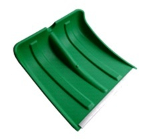 Лопата снеговая пласт.  380*370  ''Метель-1''  ЦВЕТНАЯ с алюм. планкой, б/черенка (d=32) /12396