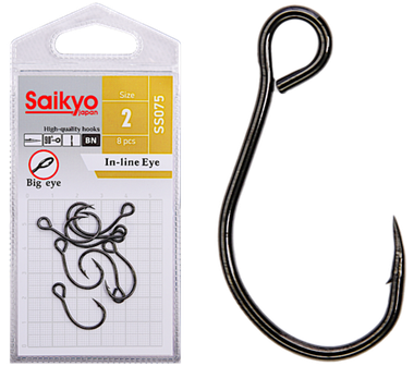 Крючок Saikyo SS075-BN In-Line EYE -