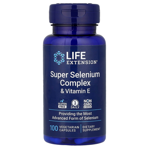 Life Extension, суперкомплекс с селеном и витамином E, 100 вегетарианских капсул