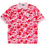 A Bathing Ape Abc Camo Pile Jacquard Relaxed Fit Polo Shirt розовый