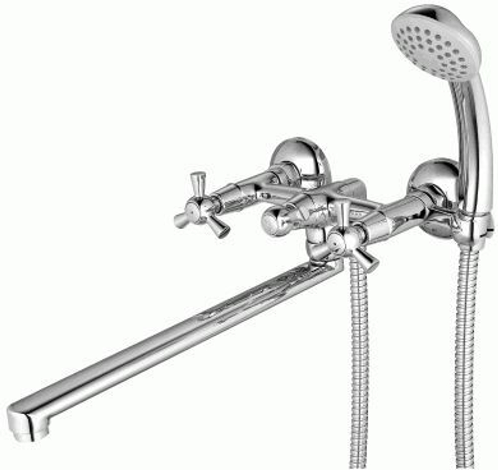 смеситель ванна LEMARK Contour с плоским поворотным изливом 300мм, M7451С