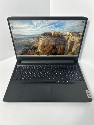 Ноутбук Lenovo IdeaPad Gaming 3 15ACH6 (82K201D1RK) 15.6"/AMD Ryzen 5 5600H/RAM 8GB/SSD 256GB/Nvidia RTX3050 4GB/1920*1080/IPS/DOS/Подсветка кл-ры: LED/Черный. Состояние: Уценка/Большой след. на матрице от клавиатуры/ потертости на тачпаде