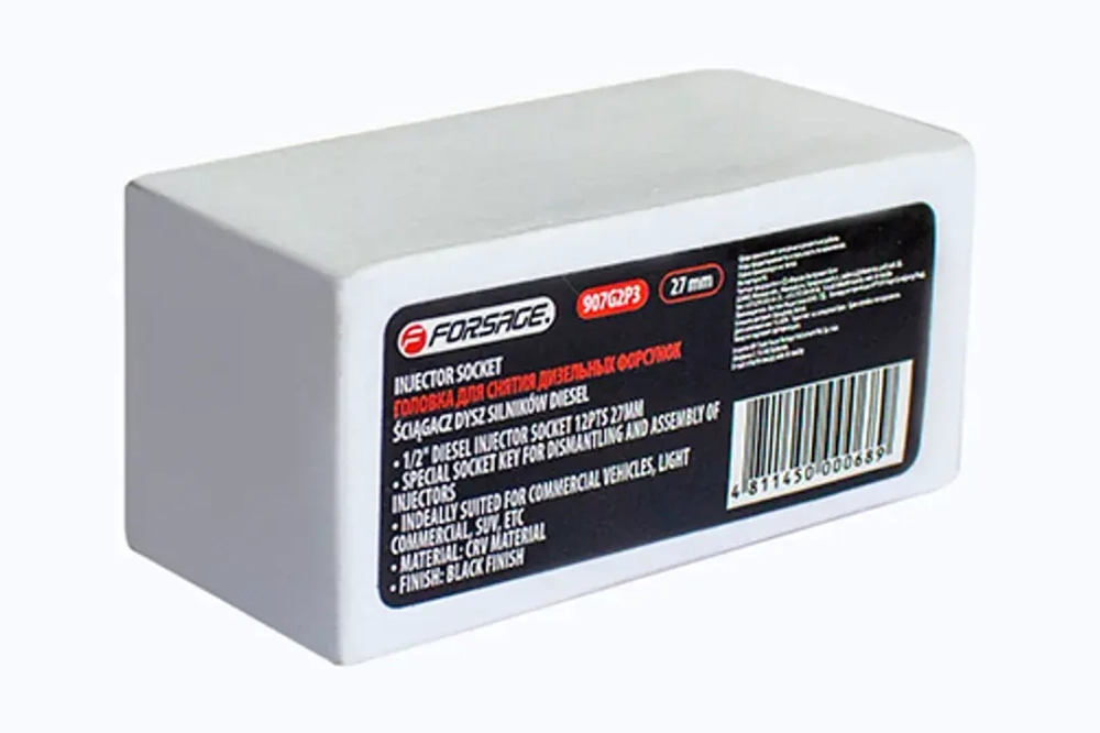 Головка для снятия дизельных форсунок 27мм 1/2''12гр. Forsage F-907G2P3
