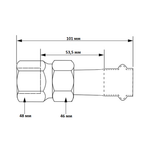 Американка 35-1 1/4", WAAG Heavy Inox, пресс-резьба, вн., сталь нержавеющая