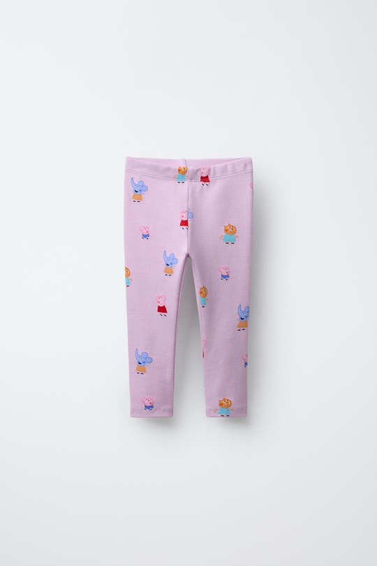 ZARA ЛЕГИНСЫ В РУБЧИК PEPPA PIG™, ЦВЕТ МАЛЬАВЫ