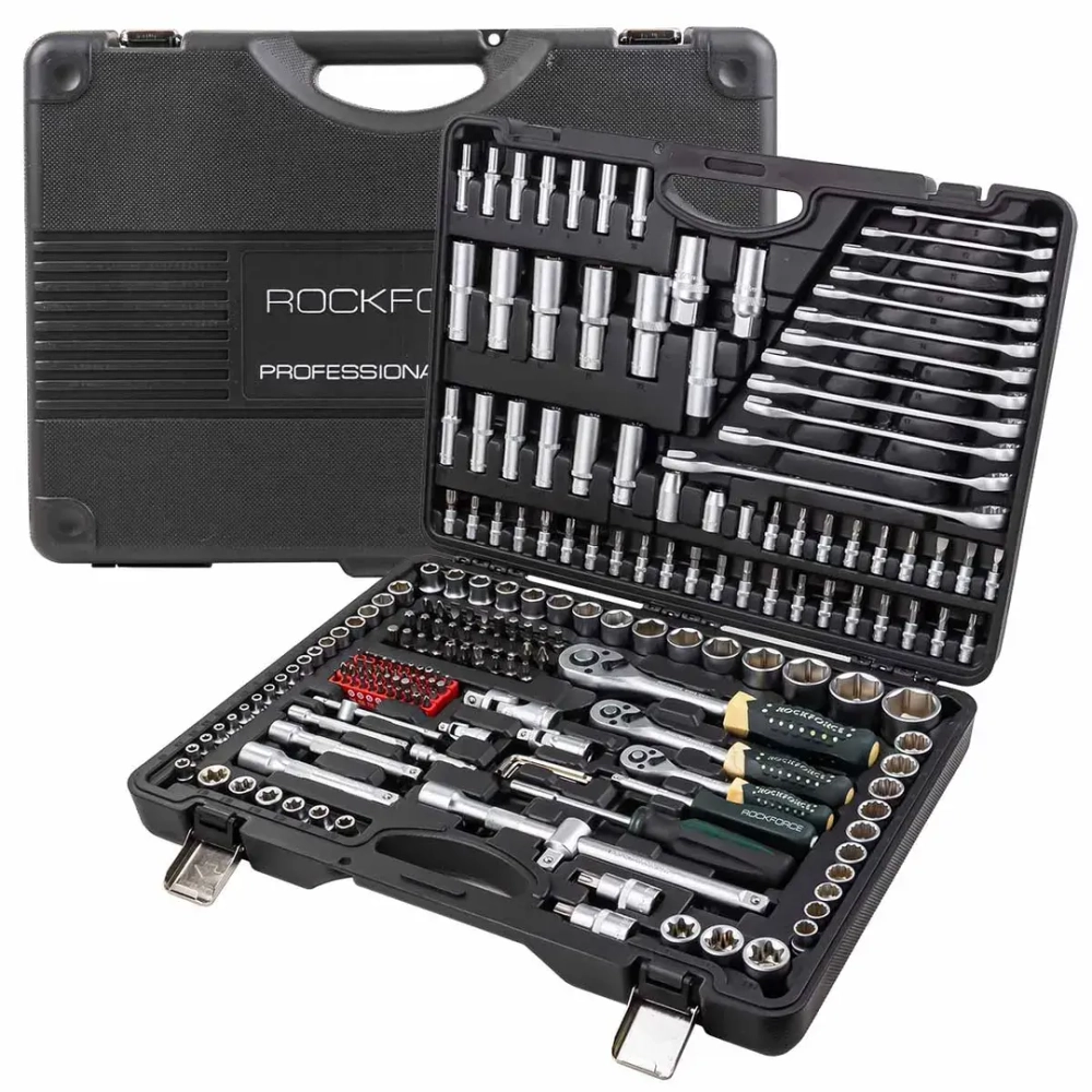 Набор инструментов 216пр. 1/4''3/8''1/2''(6гр, 12гр)(4-32мм) RockForce RF-38841 SM