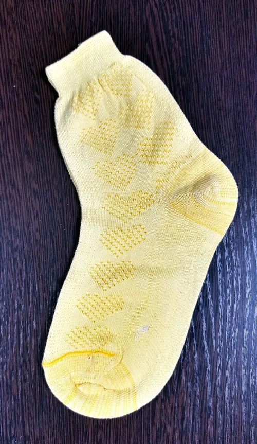 Женские носки "GMGBS" 1 пара, хлопок, размер 36-37, цвета жёлтый и красный