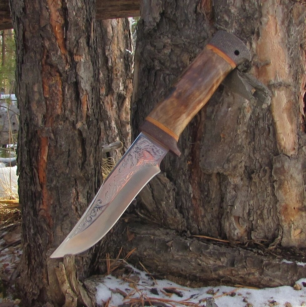 Нож туристический НС-52 Волк (40Х10С2М) гравировка (Златоуст)