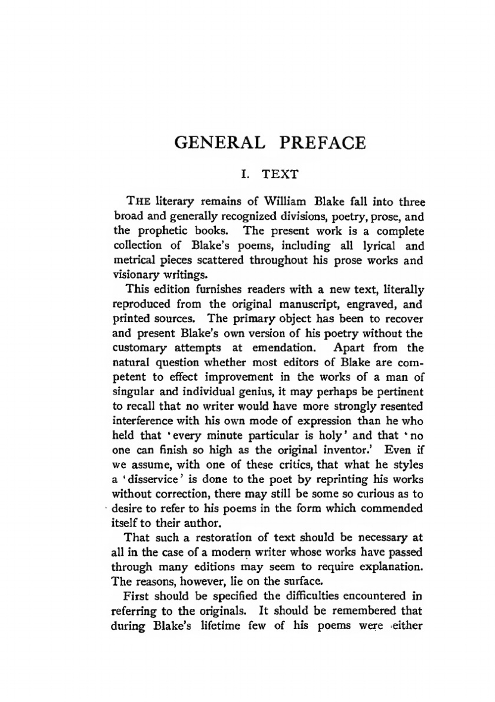 The poetical works of William Blake. A new and verbatim text from the manuscript engraved and letterpress originals | William Blake