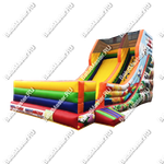 Детский надувной батут-горка "Радужный спуск" 10*5*6 м