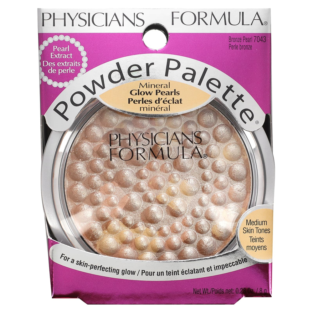 Physicians Formula, Пудра, минеральный жемчуг, бронзовый жемчуг 7043, 8 г (0,28 унции)