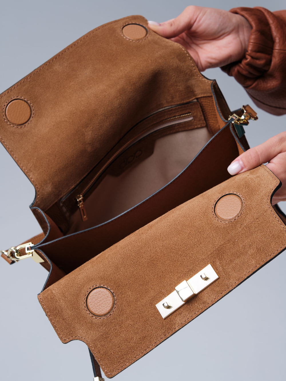 Замшевая сумка Rachel DBR 31361 cветло-коричневый