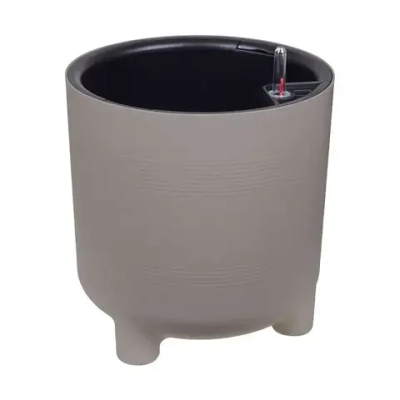Кашпо ШЭНК D275мм 13,5л с вставкой и с автополивом французcкий серый