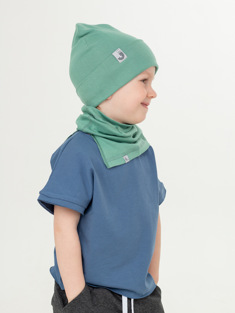 Комплект Шапка трикотажная + снуд (Малахит) РИО*