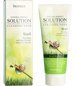 Deoproce Natural Perfect Solution Cleansing Foam Snail пенка для умывания с экстрактом улиточной слизи