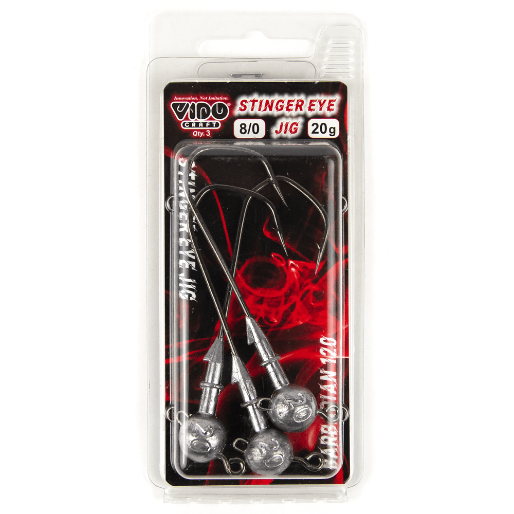 Джиг некрашеный Stinger Eye Jig, крючок Vido Craft VD-079 8/0 (3шт/уп)