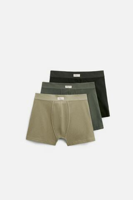 ZARA НАБОР ИЗ ТРЕХ ТРУСОВ-БОКСЕРОВ SOF, РАЗНОЦВЕТНЫЙ