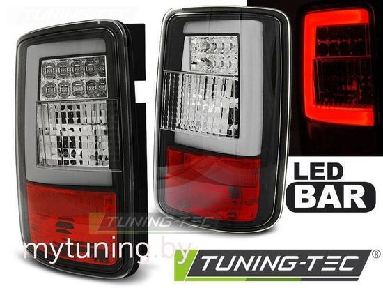 Задние фонари black led bar для VW Caddy