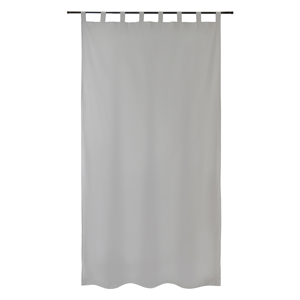 Штора из хлопка двойная базовая серого цвета из коллекции essential, 150х290 см