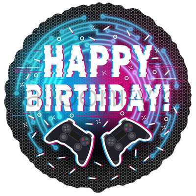 Фольгированная фигура, круг, HB Джойстик,18"/46СМ