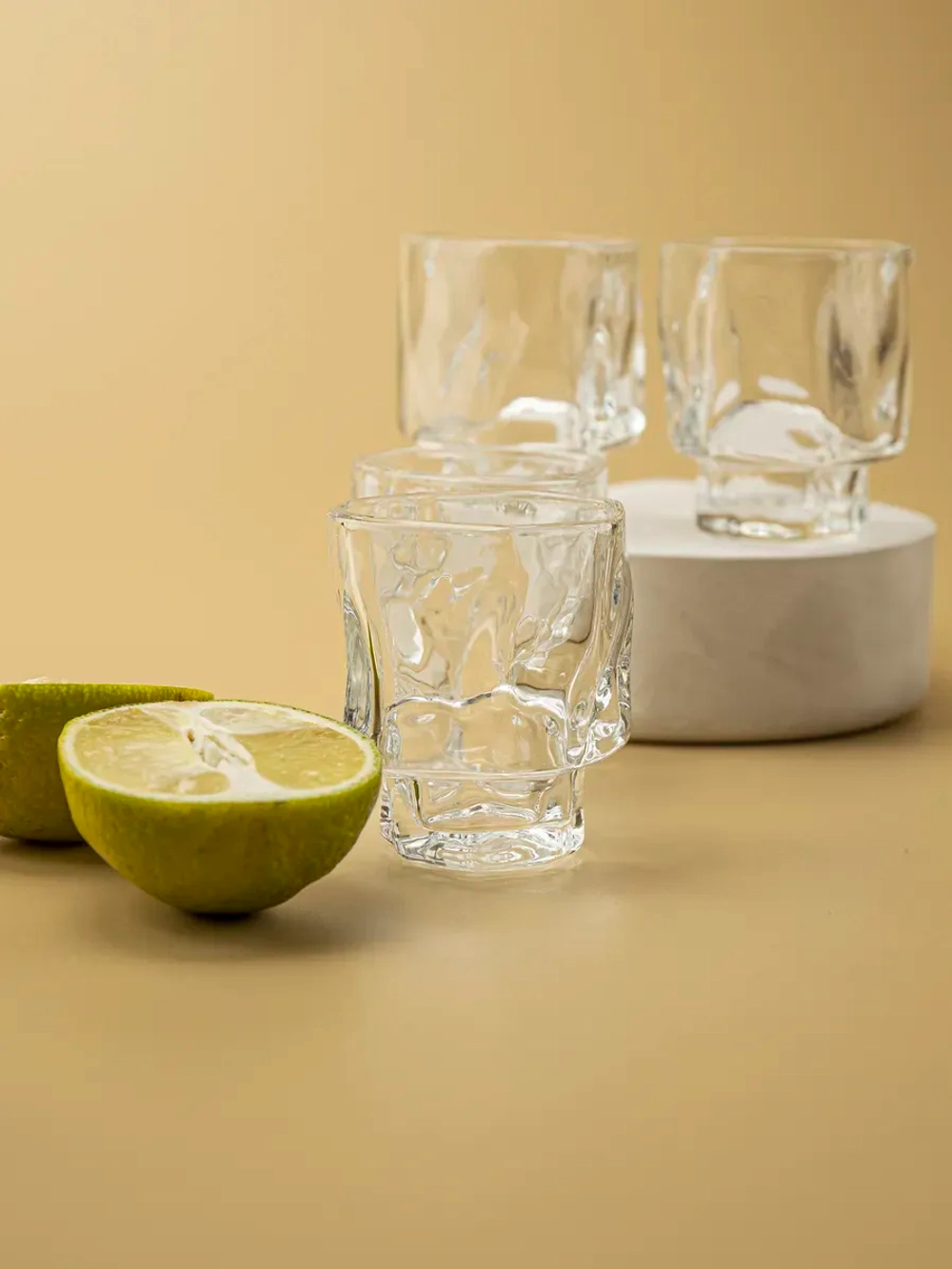 Набор изогнутых шотов для виски, 60 мл, 6 шт. прозрачные