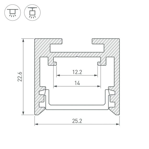 Профиль Arlight SL-LINE-2522-2500 WHITE 043110
