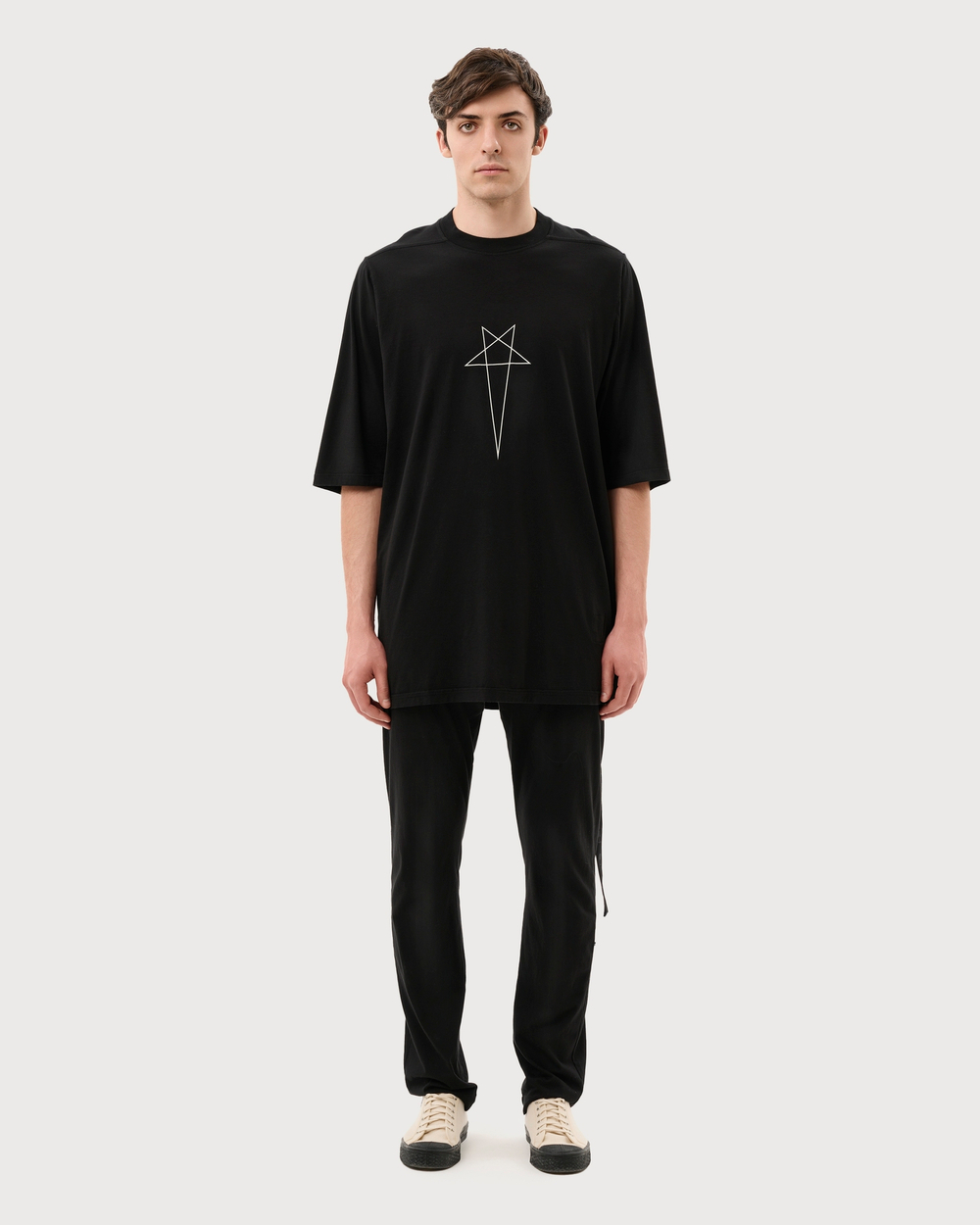 RICK OWENS DRKSHDW ФУТБОЛКА ЧЕРНАЯ LIDO JUMBO
