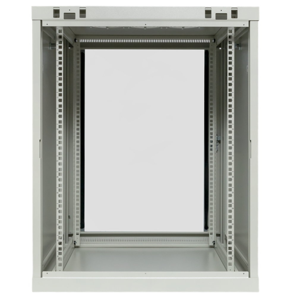 Шкаф настенный 19" TERACOM PRO 12U 600x600 мм дверь стеклянная с замком-ручкой серый