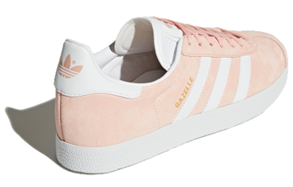 Adidas originals Gazelle non-slip shock-absorbing low-top sneakers for men and women with the same pink and white