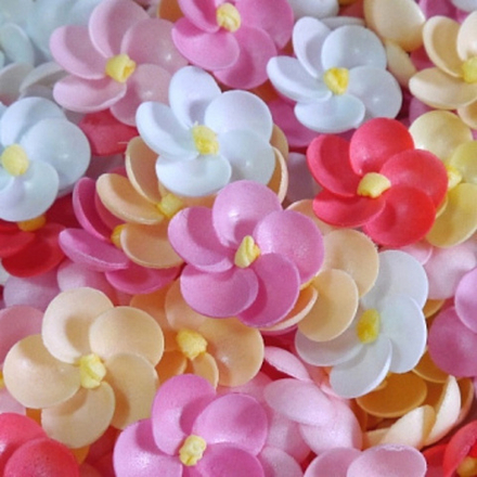 Вафельные цветы "Флоксы микс", 10шт