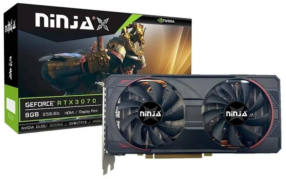Видеокарта NINJA NVIDIA  GeForce RTX 3070 GeForce RTX 3070 8ГБ GDDR6, Ret [nf307fg86f]