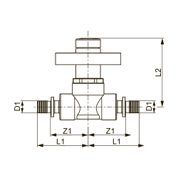 Шаровой кран TECEflex с декоративным колпачком 16x16