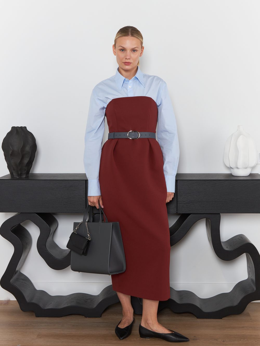 БАЗОВЫЙ РЕМЕНЬ С ОВАЛЬНОЙ ПРЯЖКОЙ GRAPHITE