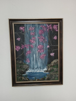Картина "Сакура". Холст на подрамнике. Кисти. Масло. 48x35 см.