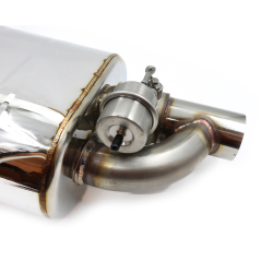 Глушитель управляемый КОМПЛЕКТ + вакуум. нерж 201 вход ф63 выход ф63