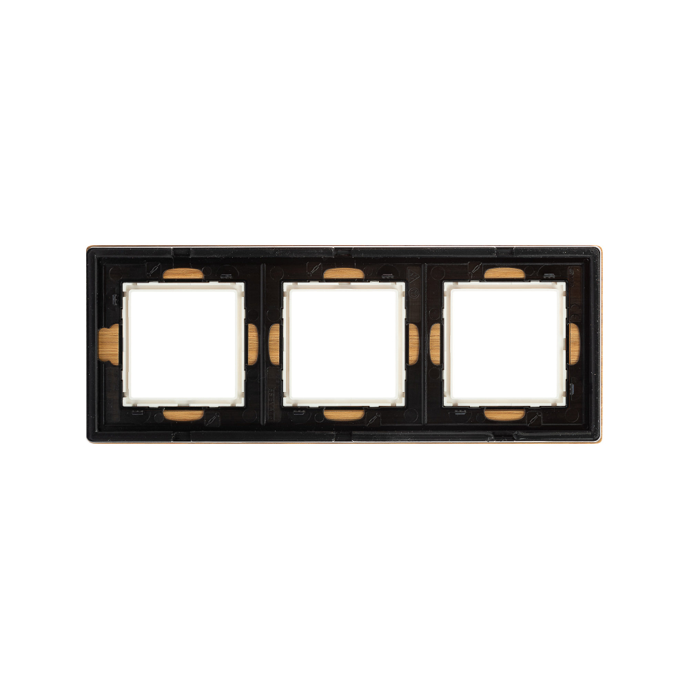 Рамка из натурального дерева, "Avanti", беленый дуб, 3 поста (6 мод.)