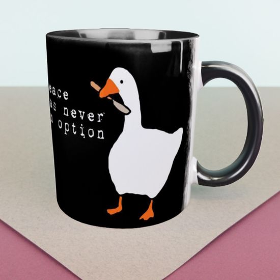 Кружка керамическая объем 330мл, Мемы и оффтопы Покой никогда не был возможным (черная с полем)